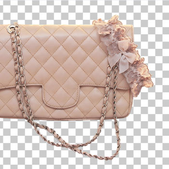 Mẫu hình ảnh cắt bỏ nền túi màu be